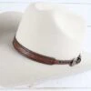 Tan Floral Tooled Hatband 1 Tan Floral Tooled Hatband -Western Cowboy Equipment Shop 0204108