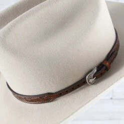 Tan Floral Tooled Hatband -Western Cowboy Equipment Shop 0204108 alt