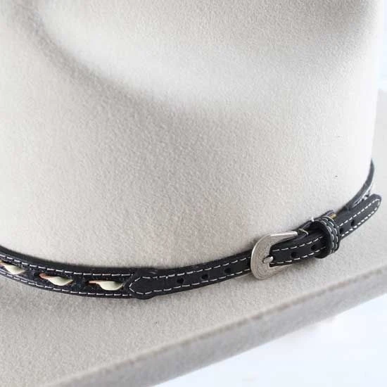 Black And White Buckstitch Hatband 4 Black And White Buckstitch Hatband - Image 2