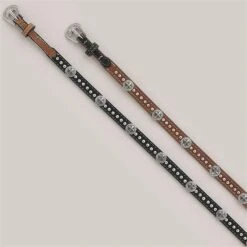 Medium Brown With Black Concho Cross Hatband