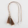 Sorrel Horse Hair With Silver Beads Stampede String -Western Cowboy Equipment Shop 0295642