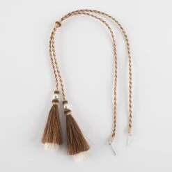 Sorrel Horse Hair With Silver Beads Stampede String