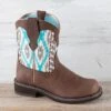 Ariat Turquoise Aztec Fatbaby Heritage Twill Boots -Western Cowboy Equipment Shop 10034039