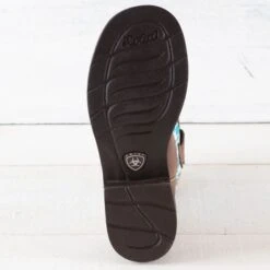 Ariat Turquoise Aztec Fatbaby Heritage Twill Boots -Western Cowboy Equipment Shop 10034039 sole