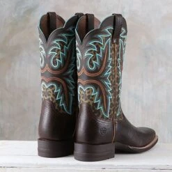 Ariat Chocolate Chip Lonestar Shock Shield Boots -Western Cowboy Equipment Shop 10038276 heel
