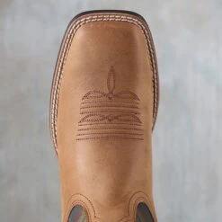 Ariat Ridge Tan Lonestar Shock Shield Boots -Western Cowboy Equipment Shop 10038329 toe