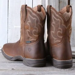 Ariat Distressed Brown Anthem Shortie II H20 Boots -Western Cowboy Equipment Shop 10038428 heel