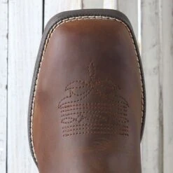 Ariat Distressed Brown Anthem Shortie II H20 Boots -Western Cowboy Equipment Shop 10038428 toe