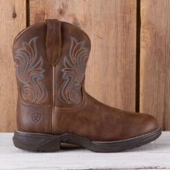 Ariat Anthem Copper Kettle Shortie Boots -Western Cowboy Equipment Shop 10042422 side