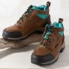 Ariat Weathered Terrain Brown & Turquoise Waterproof Boots -Western Cowboy Equipment Shop 10042538