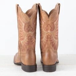 Ariat Almond Rockdale Shock Shield Boots 11 Ariat Almond Rockdale Shock Shield Boots -Western Cowboy Equipment Shop 10044415 heel A