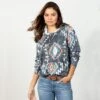 Ella Charcoal Aztec Hoodie -Western Cowboy Equipment Shop 10943