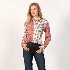 Mixed Matched Floral Top -Western Cowboy Equipment Shop 11041 alt1