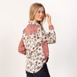 Mixed Matched Floral Top -Western Cowboy Equipment Shop 11041 alt4