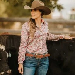 Brown Paisley Top -Western Cowboy Equipment Shop 11043 infl 3