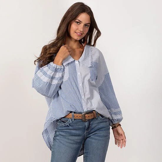 Blue Sky Gingham Top 3 Blue Sky Gingham Top