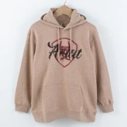 Ariat REAL Shield Logo Dark Oatmeal Plus Hoodie