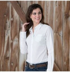 Ariat Kirby Stretch White Top -Western Cowboy Equipment Shop 12065 alt2