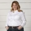 Ariat Kirby Plus Stretch White Top -Western Cowboy Equipment Shop 12065w 1