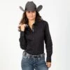 Ariat Kirby Stretch Black Top -Western Cowboy Equipment Shop 12068new