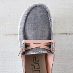 Hey Dude Wendy BOHO Grey 10 Hey Dude Wendy BOHO Grey -Western Cowboy Equipment Shop 121413238 toe