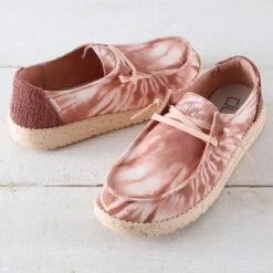 Hey Dude Wendy Tie Dye Rose Shoes