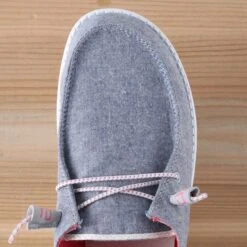 Hey Dude Wendy Chambray Braid Indigo Shoes -Western Cowboy Equipment Shop 121415704 toe