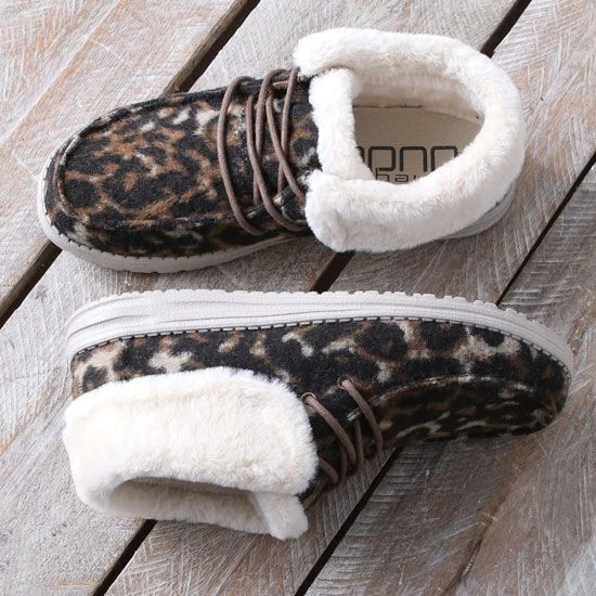 Hey Dude Britt Abstract Tan Leopard Shoes 4 Hey Dude Britt Abstract Tan Leopard Shoes - Image 2