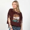 Rock & Roll Cowgirl On The Fringe Tee -Western Cowboy Equipment Shop 12887