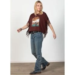 Rock & Roll Cowgirl On The Fringe Tee -Western Cowboy Equipment Shop 12887 alt1