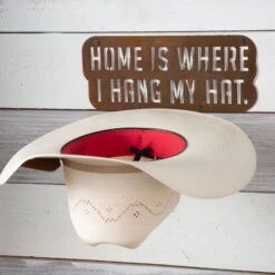 Home Is Where I Hang My Hat Holder -Western Cowboy Equipment Shop 13431 alt2