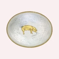 Montana Silversmiths Engraved Buckle With Gold Rope Trim -Western Cowboy Equipment Shop 1350 196m