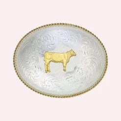 Montana Silversmiths Engraved Buckle With Gold Rope Trim -Western Cowboy Equipment Shop 1350 197s