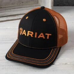 Ariat Black And Orange Cap