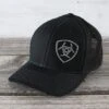 Ariat Black Mesh Snap Back Cap