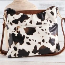 Cow Print Crossbody Bag -Western Cowboy Equipment Shop 19920 back