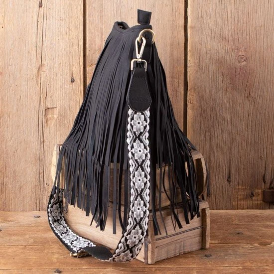 Aztec Black Fringe Crossbody Bag 4 Aztec Black Fringe Crossbody Bag - Image 2