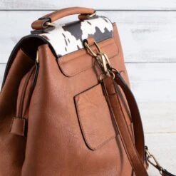 Cow Print Traveler Backpack 11 Cow Print Traveler Backpack -Western Cowboy Equipment Shop 19928 detail2