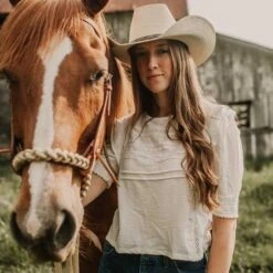 Daisey White Dallas Top -Western Cowboy Equipment Shop 20517 Influ 1