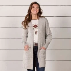 Dove Grey Cardigan 9 Dove Grey Cardigan -Western Cowboy Equipment Shop 23269 alt3