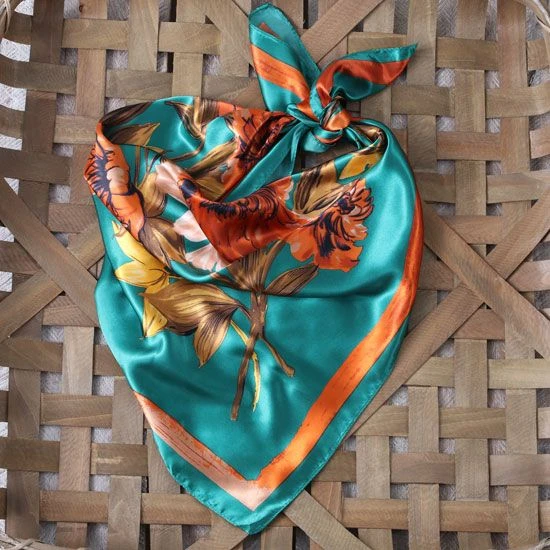 Orange Floral Wild Rag 3 Orange Floral Wild Rag