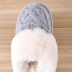 Corkys Grey Purl Slippers -Western Cowboy Equipment Shop 252007 toe