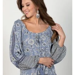 Lobelia Floral Top 8 Lobelia Floral Top -Western Cowboy Equipment Shop 25291 alt1