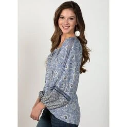Lobelia Floral Top 9 Lobelia Floral Top -Western Cowboy Equipment Shop 25291 alt3