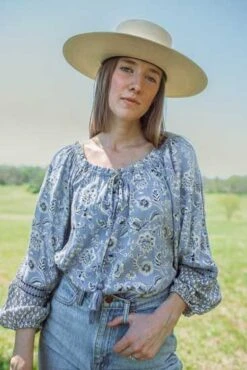 Lobelia Floral Top 11 Lobelia Floral Top -Western Cowboy Equipment Shop 25291 alt i