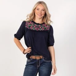 Amelia Navy Floral Top