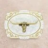 Montana Silversmiths Cowboy Cameo Longhorn Buckle -Western Cowboy Equipment Shop 258 767