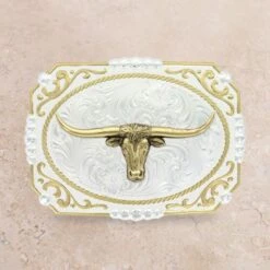 Montana Silversmiths Cowboy Cameo Longhorn Buckle