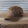 Twisted X Brown Oilcloth Logo Ball Cap -Western Cowboy Equipment Shop 26226