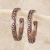 Copper Aztec Hoop Earrings 1 Copper Aztec Hoop Earrings -Western Cowboy Equipment Shop 29014 1